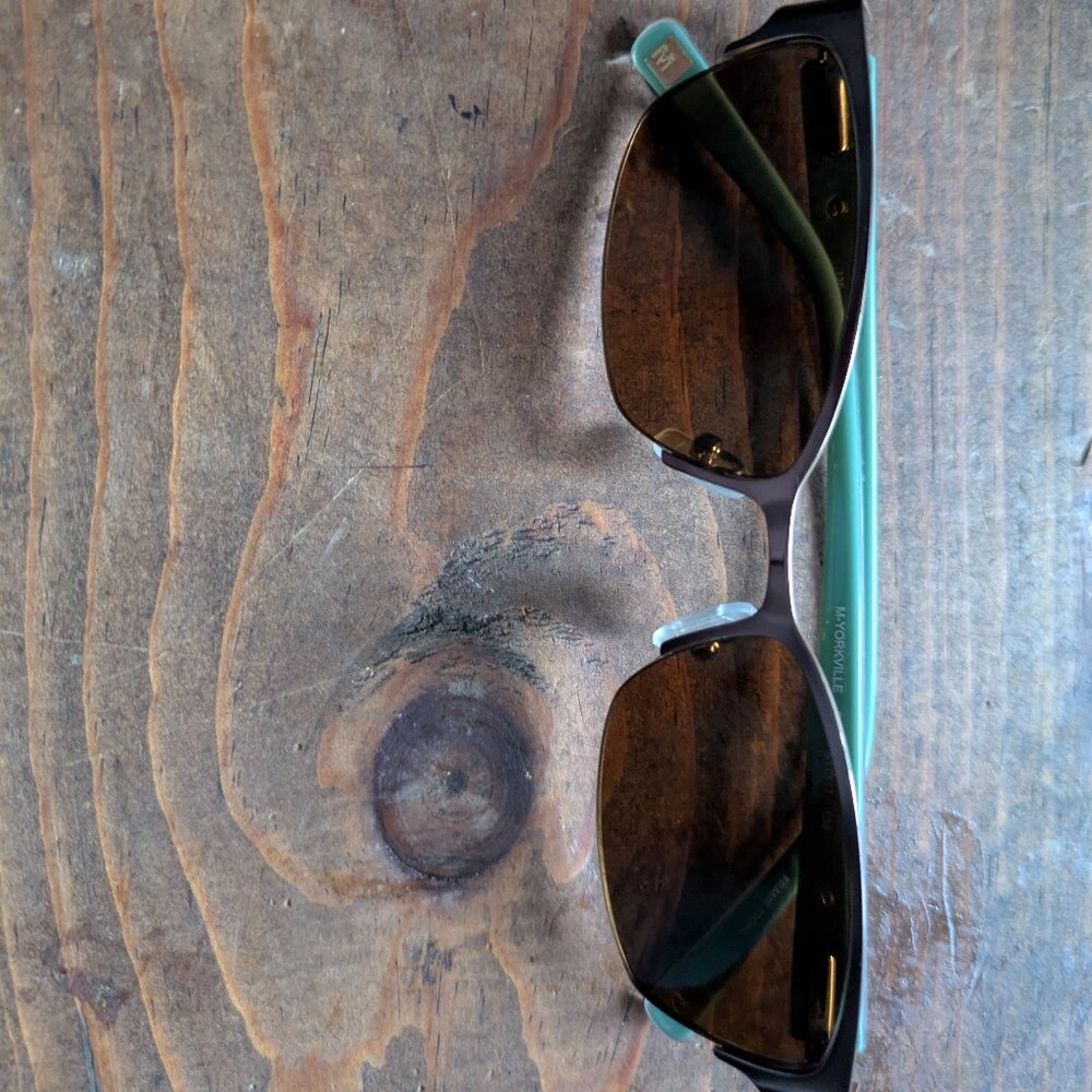 Marchon NYC UPTOWN INWOOD Green Chevron Metal Frames Women's Glasses Size 51
